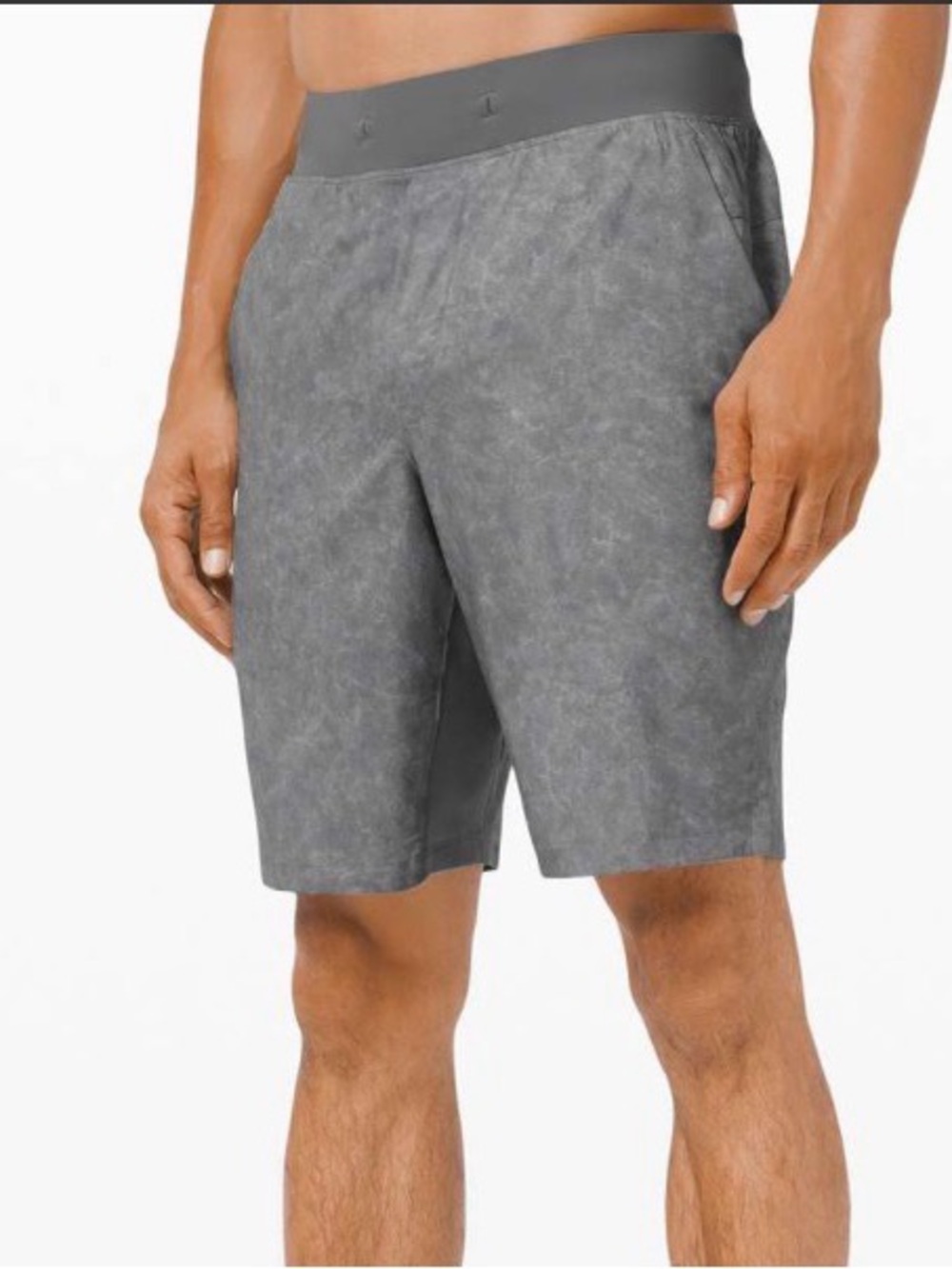 Lululemon Sz S T.H.E. Short 9" Linerless In Gravel Dust Asphalt Grey Multi